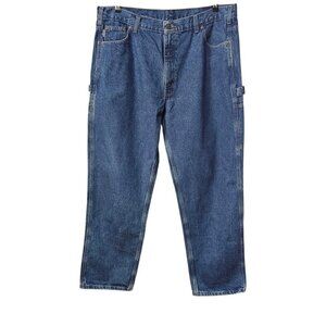 Carhartt Relaxed Fit Straight Leg Carpenter Denim Cotton Blue Utility Jeans